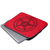 Baphomet Pentagramm Laptop-Sieb Laptopschutzhülle (Vorne Knopf)