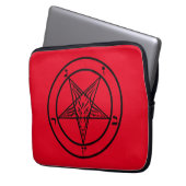 Baphomet Pentagramm Laptop-Sieb Laptopschutzhülle (Vorderseite Links)