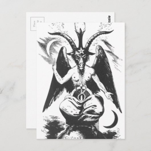Baphomet Postkarte (Vorne/Hinten)