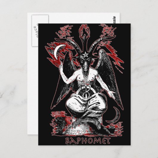 Baphomet Postkarte (Vorne/Hinten)