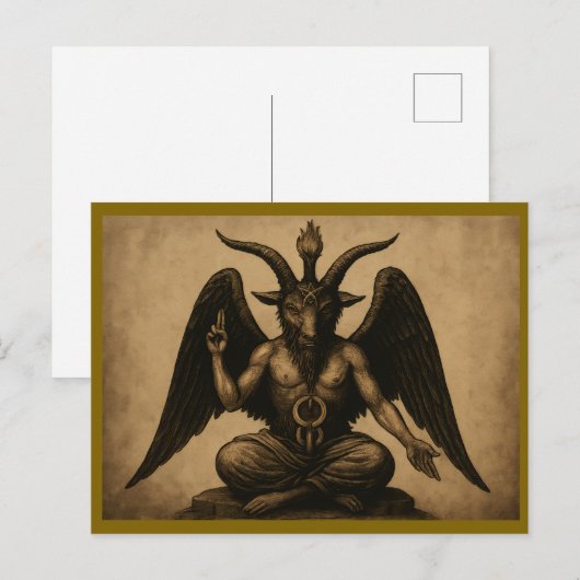 Baphomet Postkarte (Vorne/Hinten)