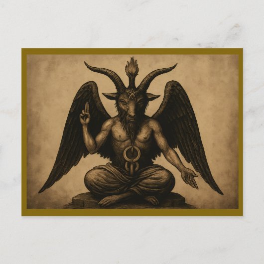 Baphomet Postkarte (Vorderseite)