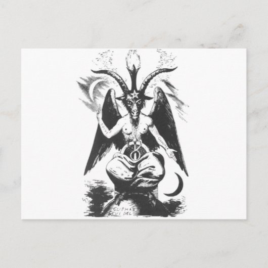 Baphomet Postkarte (Vorderseite)