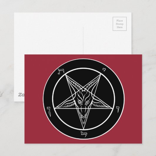 Baphomet Postkarte (Vorne/Hinten)