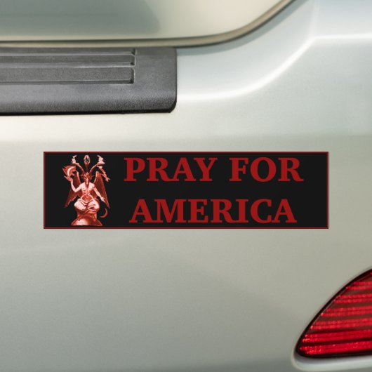 Baphomet Pray for America Autoaufkleber (Auf Auto)