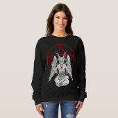 Baphomet Praying Demon  Satanic Lucifer Beelzebub Sweatshirt (Vorne ganz)