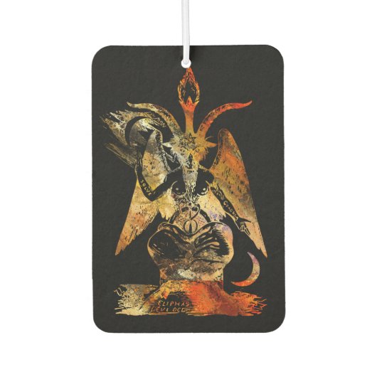 Baphomet Red und Black Autolufterfrischer (Vorderseite)