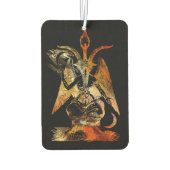 Baphomet Red und Black Autolufterfrischer (Rückseite)