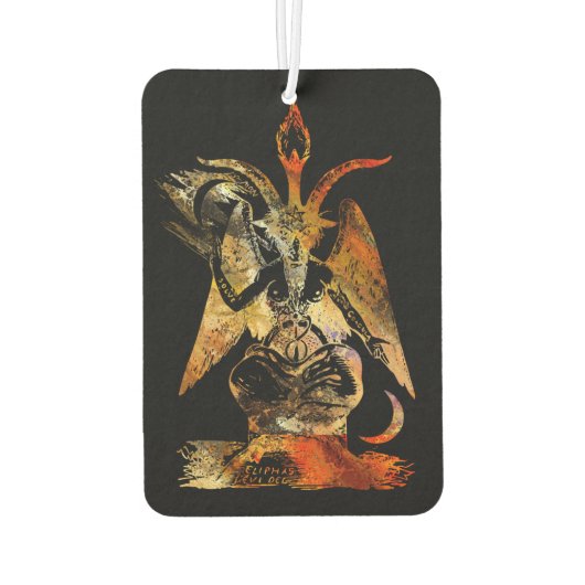Baphomet Red und Black Autolufterfrischer (Rückseite)