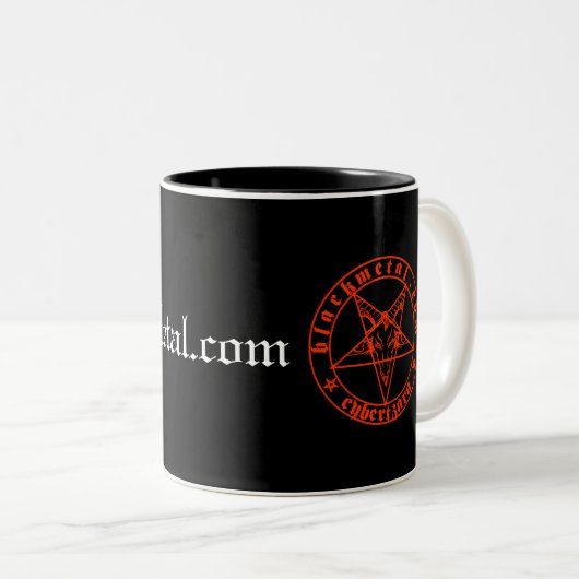 Baphomet Rot-Tasse Zweifarbige Tasse (VorderseiteRechts)