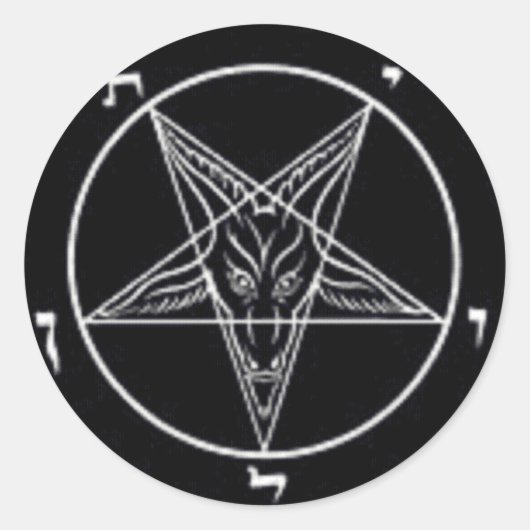 Baphomet Round-Aufkleber-Set Runder Aufkleber (Vorderseite)