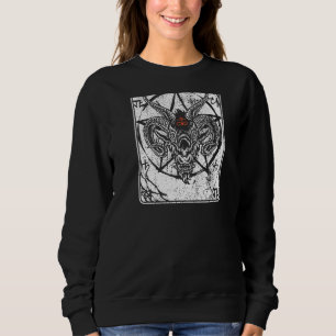 Baphomet Rückendruck Satan Antichrist Luzifer 666  Sweatshirt