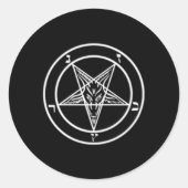 Baphomet Runder Aufkleber (Vorderseite)