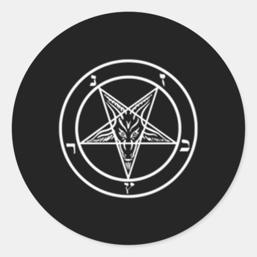 Baphomet Runder Aufkleber (Vorderseite)