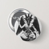 Baphomet runder Knopf Button (Vorne & Hinten)