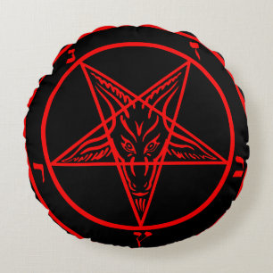Baphomet Rundes Kissen