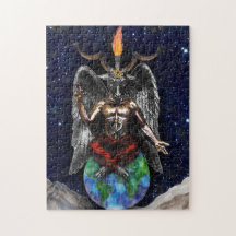 Baphomet Sabbatical Goat Black Night Earth