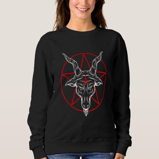 Baphomet Satan Lucifer Belzebuth Sweatshirt (Vorderseite)