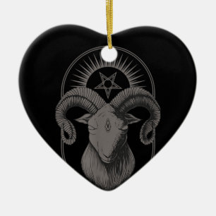 Baphomet Satan Occulan Satan Keramik Ornament