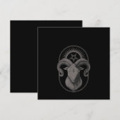 Baphomet Satan Occult Satanic Einladung (Vorne/Hinten)
