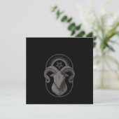 Baphomet Satan Occult Satanic Einladung (Stehend Vorderseite)