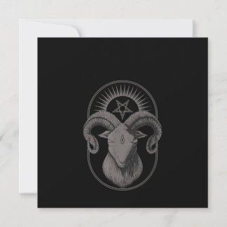 Baphomet Satan Occult Satanic Einladung