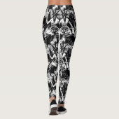 Baphomet Satanic Black and White Gothic Devil Leggings (Rückseite)