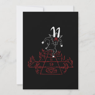 Baphomet Satanic Goat Pentagramm Goth Clos Women Feiertagskarte