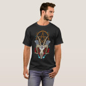 Baphomet Satanic Goat Ram Head Lucifer Eye Hallowe T-Shirt (Vorne ganz)