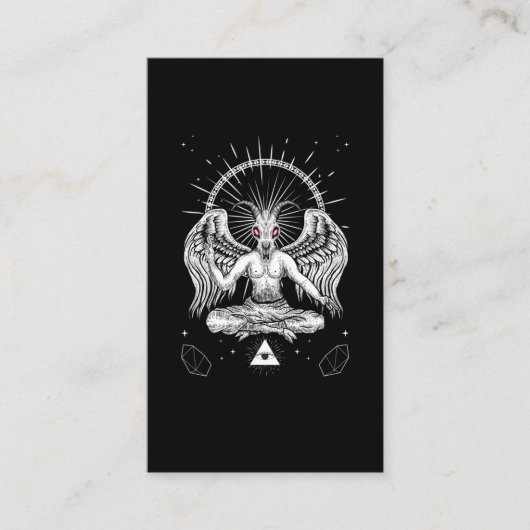 Baphomet Satanic Goat Wings Devil Goth Visitenkarte (Vorderseite)