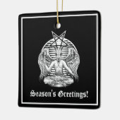 Baphomet Satanic Keramikornament (Links)