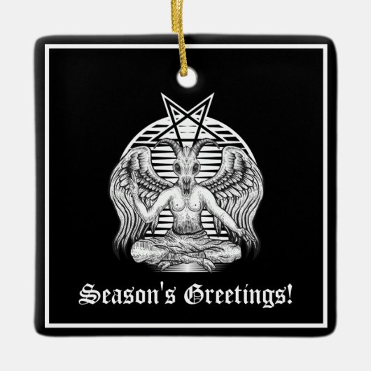 Baphomet Satanic Keramikornament (Vorderseite)