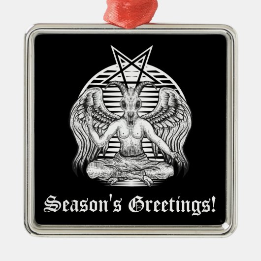 Baphomet Satanic Ornament Aus Metall (Vorne)