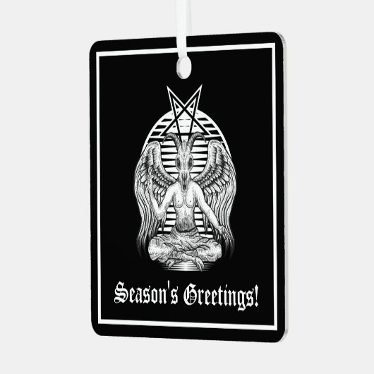 Baphomet Satanic Ornament Aus Metall (Vorderseite links)