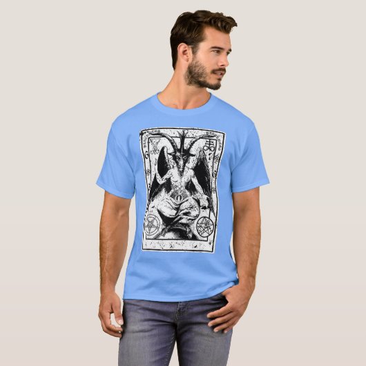 Baphomet Satanic Sigil Occult Goat Devil 666 T-Shirt (Vorne ganz)