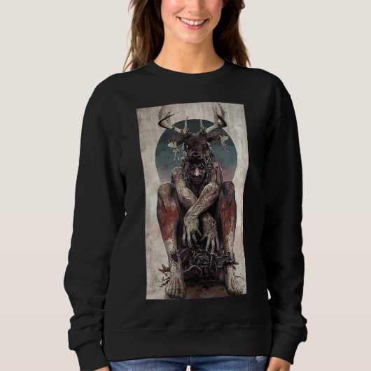 Baphomet Satanist Ziege Satanic Dark Evil 666 Sweatshirt (Vorderseite)