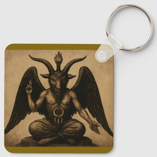 Baphomet Schlüsselanhänger (Rückseite)