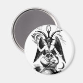 Baphomet (schwarz) magnet (Vorderseite/Rückseite)
