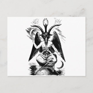Baphomet (schwarz) postkarte