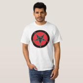 Baphomet (schwarz, rot und grau) T-Shirt (Vorne ganz)
