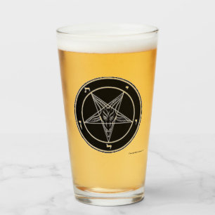 Baphomet Schwarzglas Glas