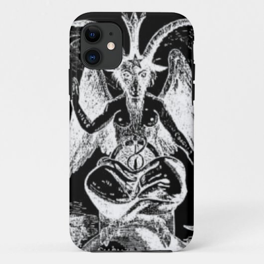 Baphomet Schwarzweiss Case-Mate iPhone Hülle (Rückseite)