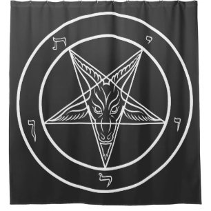 Baphomet-Sigil CoS 6' Ritualkammer-Vorhang oder Duschvorhang