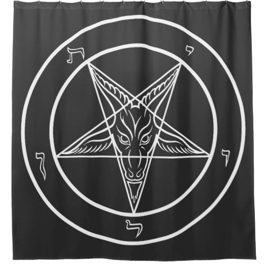 Baphomet Sigil CoS 6' Ritualkammer-Vorhang oder Duschvorhang (Vorderseite)