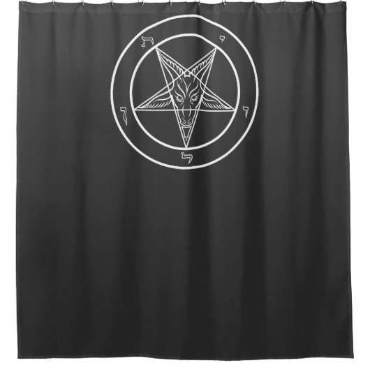 Baphomet-Sigil CoS 6' Ritualkammer-Vorhang oder Duschvorhang (Vorderseite)