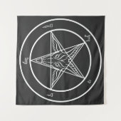 Baphomet Sigil CoS Wandteppich (Vorderseite (Horizontal))