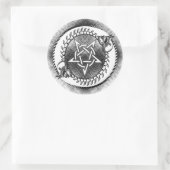 Baphomet sigil rund Aufkleber (Tasche)