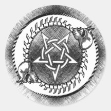Baphomet sigil rund Aufkleber