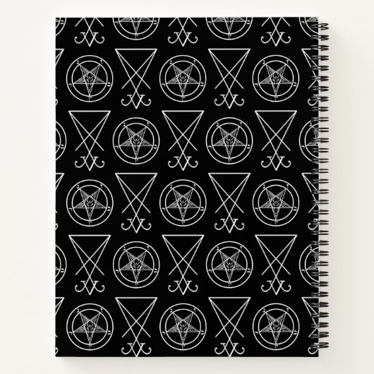 Baphomet & Sigil von Lucifer Notizblock (Rückseite)