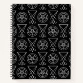 Baphomet & Sigil von Lucifer Notizblock (Vorderseite)